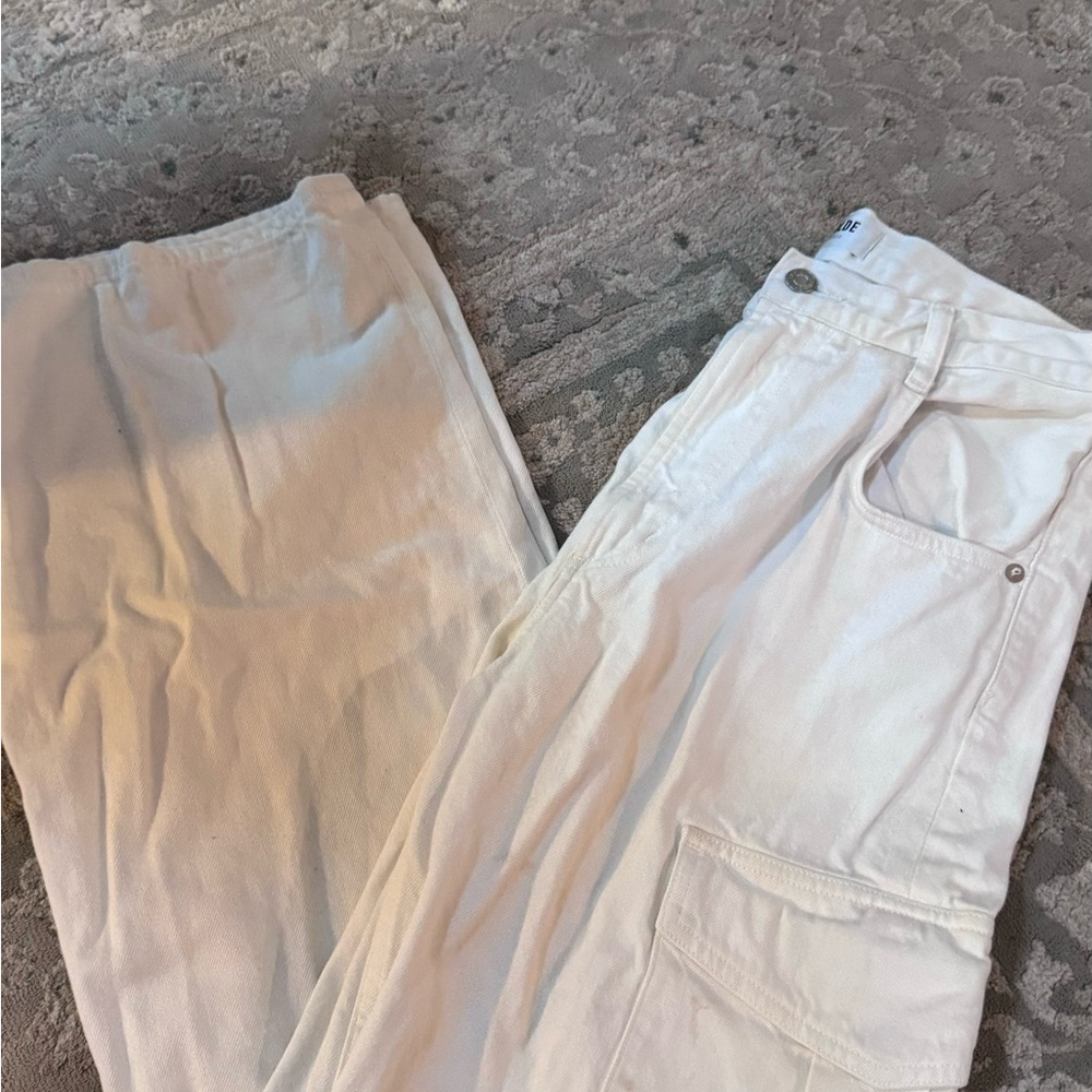 Agolde Ivory Cargo Jeans